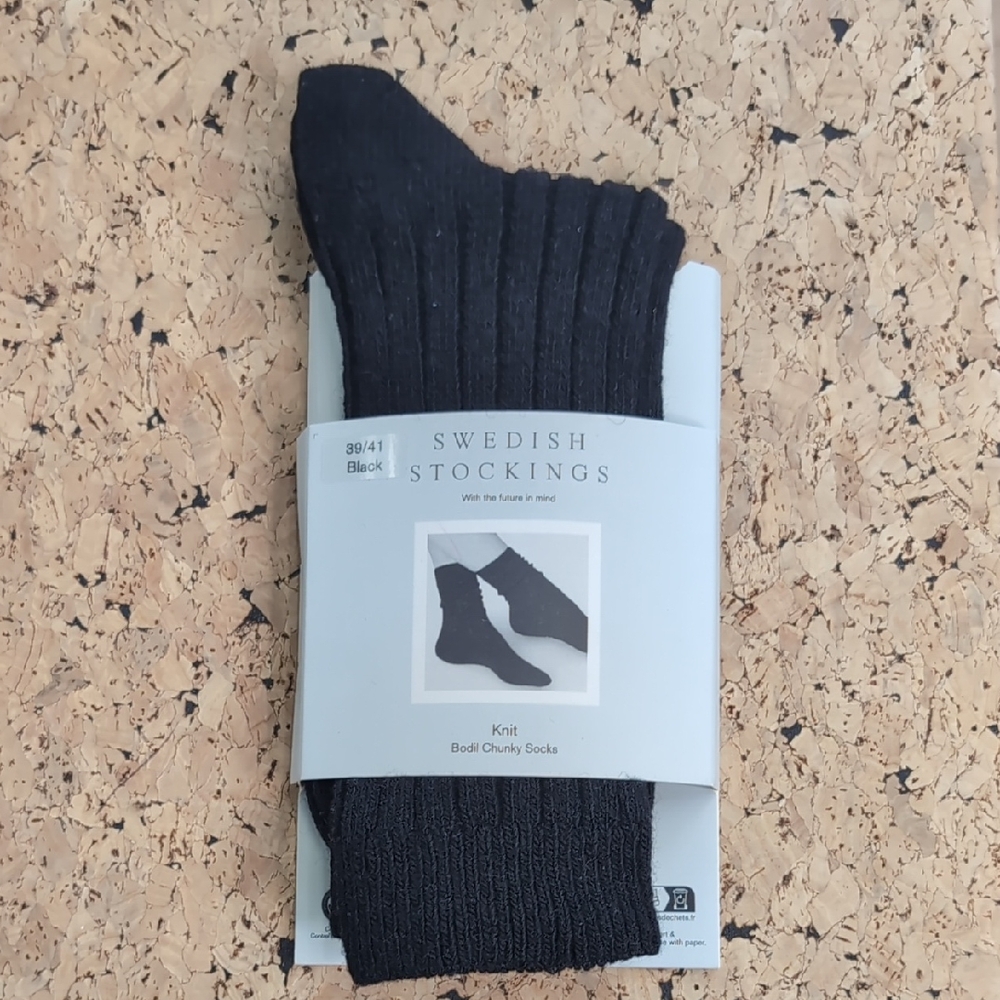 Black Knit Bodily Chunky Socks 39/41